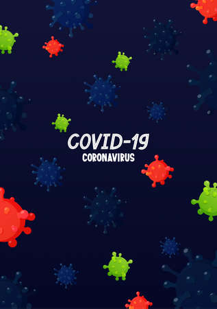 Coronavirus COVID-19 stop pandemic 2020 poster.のイラスト素材