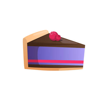 Vector illustration of dessert and berries. Editable design element.のイラスト素材