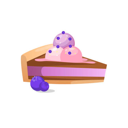 Vector illustration of dessert and berries. Editable design element.のイラスト素材