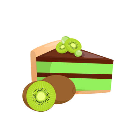 Vector illustration of dessert and fruit. Editable design element.のイラスト素材