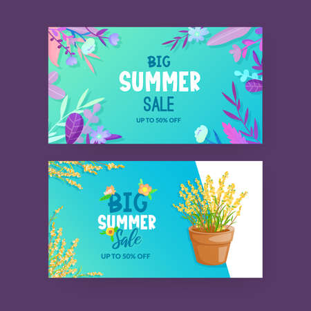 Summer season vector background templates.のイラスト素材