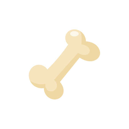 Single bone in cartoon style isolated on white.のイラスト素材
