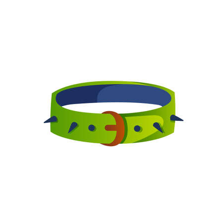 Dog collar in cartoon style isolated on white.のイラスト素材