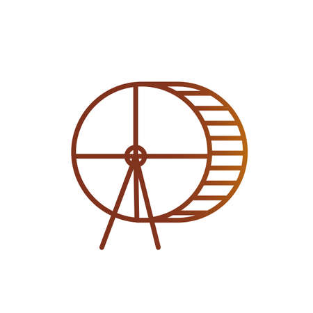 Wheel toy for hamsters and mice isolated on white.のイラスト素材