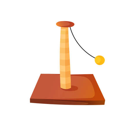 Scratching post for cats in cartoon style.のイラスト素材