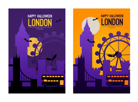 London, UK Halloween holiday backgroundのイラスト素材