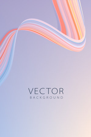 An Abstract Vector Background Featuring Beautifully Flowing Colorful Waves in Designのイラスト素材