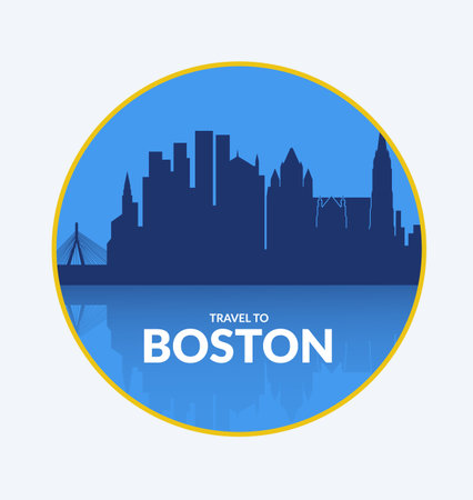 Visit Boston Explore its historic cityscape and beautiful wonders this amazing destination offersのイラスト素材