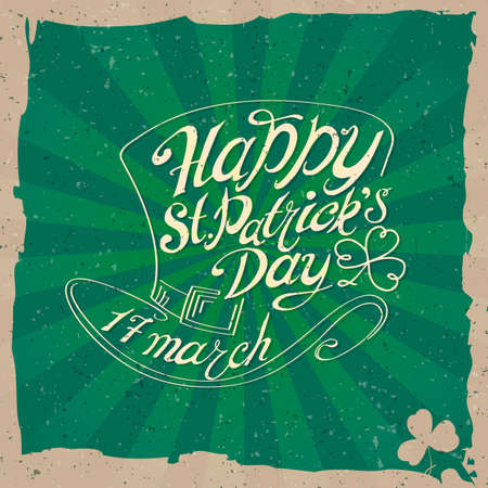 Typographic poster for St. Patrick's Day. Vintage letteringのイラスト素材