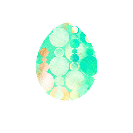 Modern Happy Easter template for greeting card or invitation design with bright egg and watercolor splashの写真素材