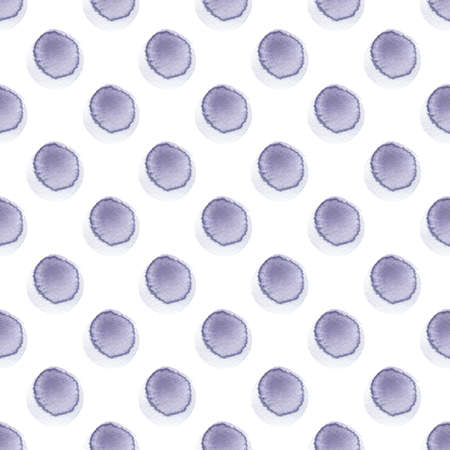 Abstract pattern with of watercolor circles in shades of blue, violet and gray. Hand drawn spots. Pattern blue polka dot. Texture for textile, wrapping paper, greeting card, invitation, wallpaper.の写真素材