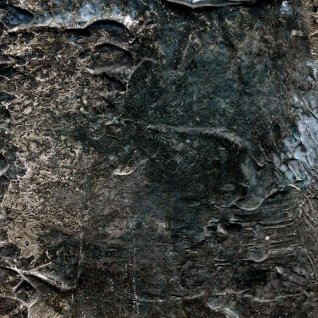 Abstract old brown and silver painted acrylic or oil paints texture for background. Modern acrylic, oil art. Grunge dirty hand drawn painting on canvas texture for vintage backdropの写真素材