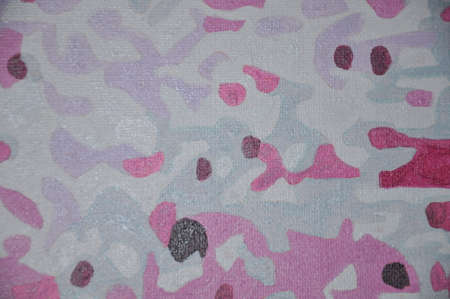 Hand painted textured abstract acrylic background with brush strokes in in pink and white shades. Fragment of acrylic painting on canvas with brush strokes. Modern art.の写真素材