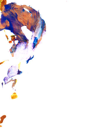 Hand drawn watercolor background. Abstract modern template with acrylic splash.の写真素材