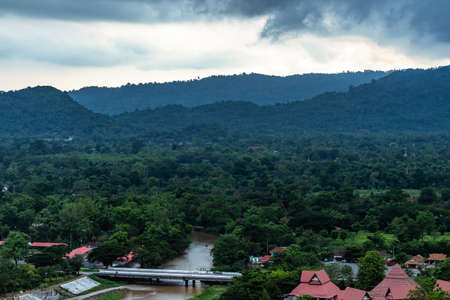 A colorful seascape with  a vivid sky backgroundの写真素材