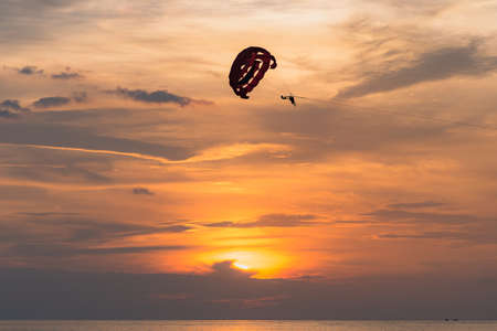 A colorful seascape with  a vivid sky background