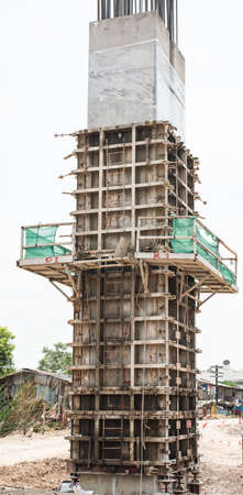 Metal formwork used for building the concrete constructions.