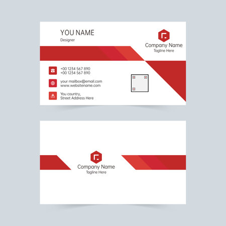 Minimal company vector business cardのイラスト素材