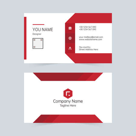 Minimal company vector business cardのイラスト素材