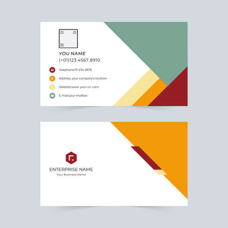 Color minimalistic vector business cardのイラスト素材