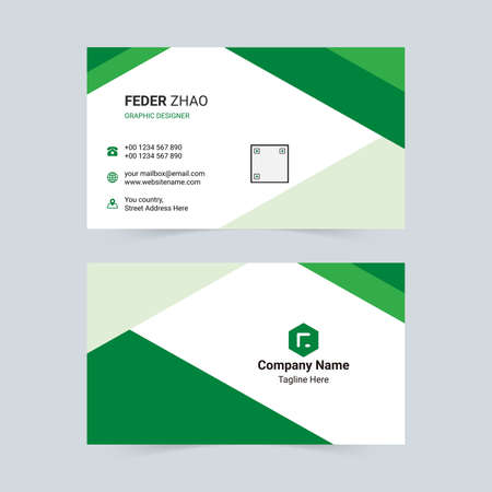 Simple triangle business cardのイラスト素材