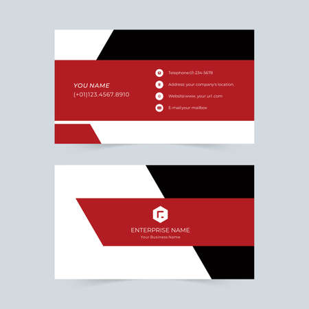 Clean advertising design company business cardのイラスト素材