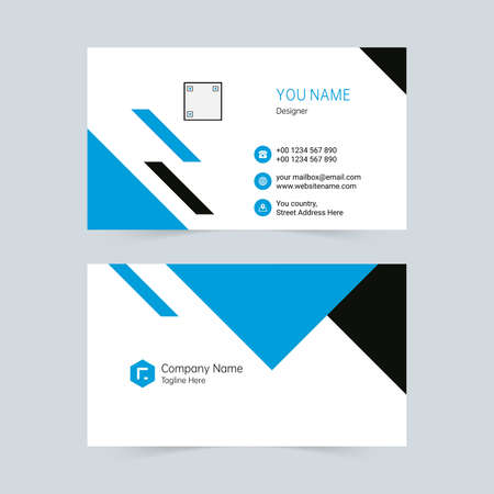 Blue corporate business cardのイラスト素材