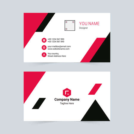 Black and red atmosphere company business cardのイラスト素材