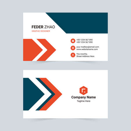 Corporate corporate design business cardsのイラスト素材