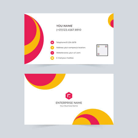 Black and yellow simple business cardのイラスト素材