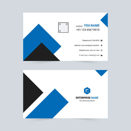 European and American style business cardのイラスト素材