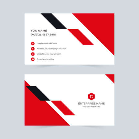 Clean company vector business cardのイラスト素材