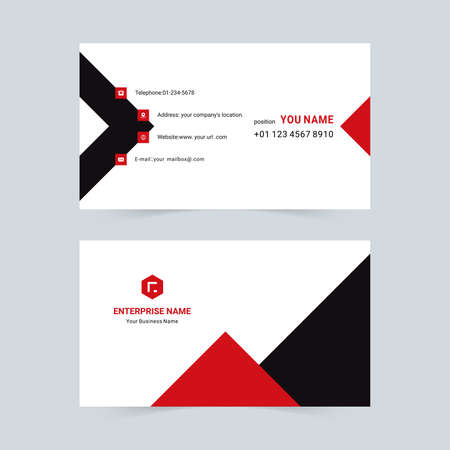 European and American style business cardのイラスト素材