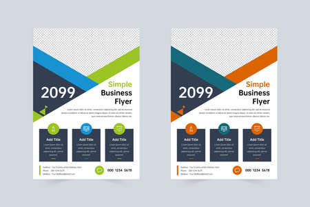 Simple company promotion A4 flyer templateのイラスト素材