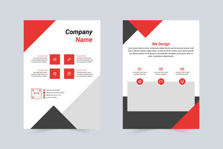Concise company vector flyer templateのイラスト素材