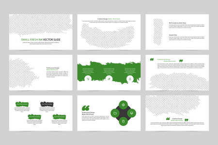 Small fresh ink vector slideのイラスト素材