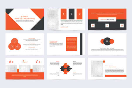 Business Multipurpose Slide Vector Elementsのイラスト素材