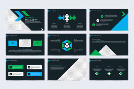 Minimalist Style Slide Vector Elementsのイラスト素材