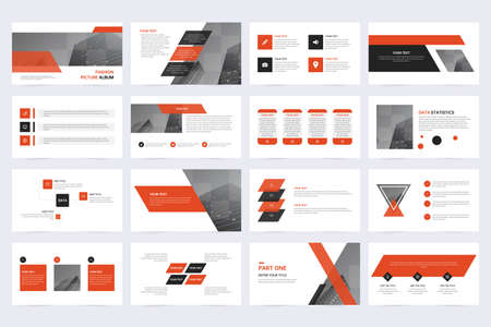 Business minimal slide presentation templateのイラスト素材