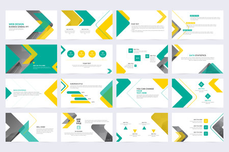 Minimal slide presentation templateのイラスト素材