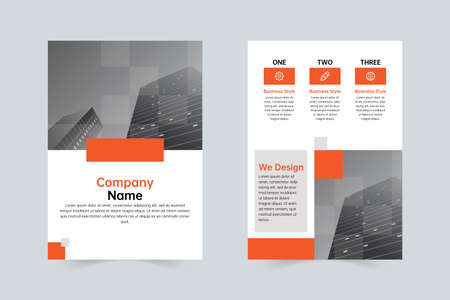 Business company simple leaflet templateのイラスト素材