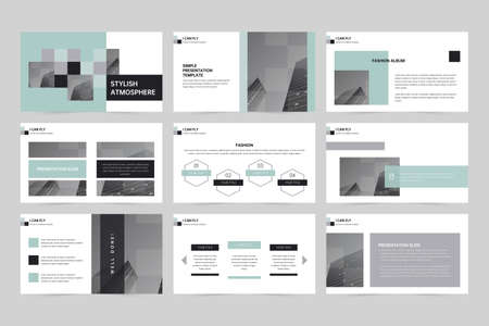 Planning publicity presentation slide vector templateのイラスト素材
