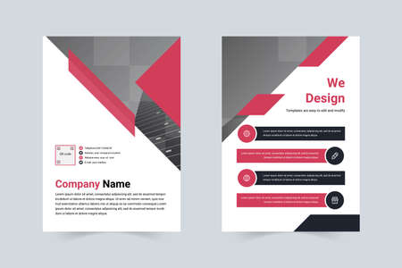 Simple style company planning leafletsのイラスト素材