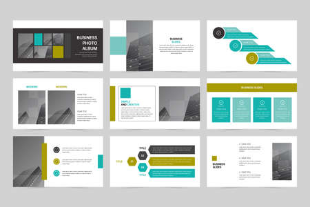 Colorful corporate brochure promotion presentation design templateのイラスト素材