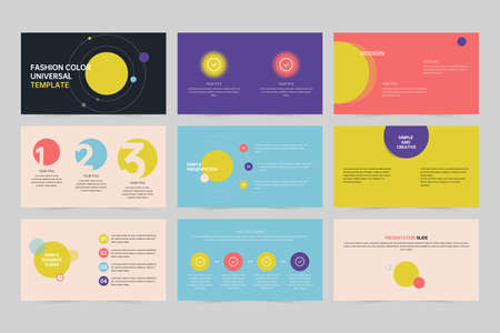 Colorful creative presentation design templateのイラスト素材