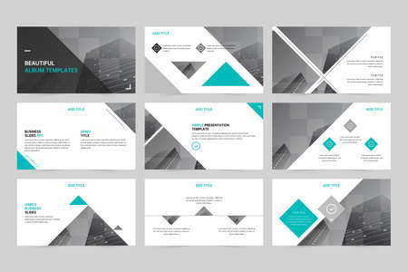 Creative geometric business promotion presentation slidesのイラスト素材