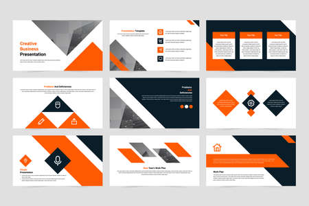 Creative company presentation slide templateのイラスト素材