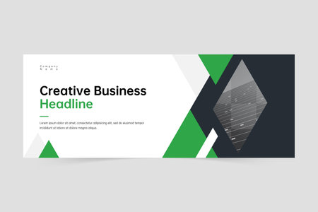 Modern business company presentation website banner templateのイラスト素材