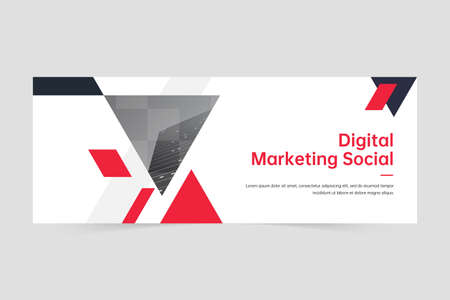 Professional business digital marketing agency banner templateのイラスト素材