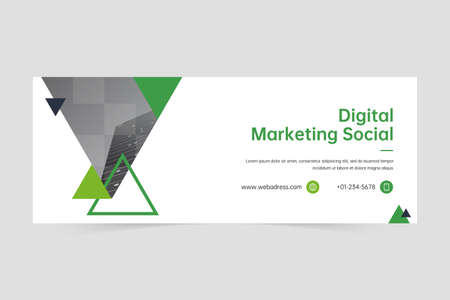 Minimalistic triangle company banner templateのイラスト素材